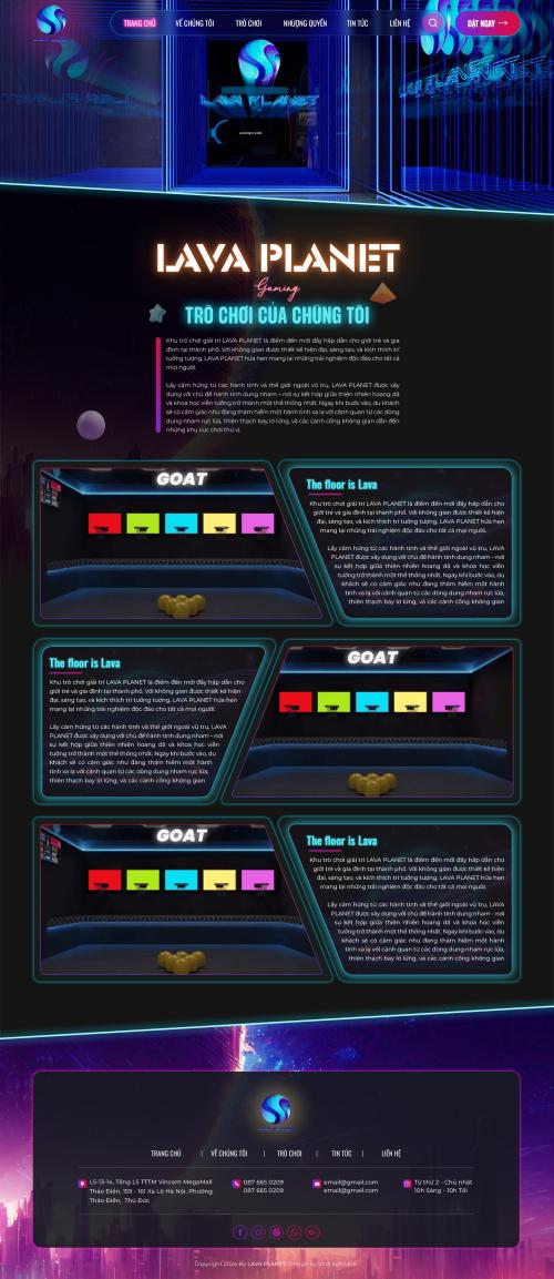 LAVA Planet - Page Game
