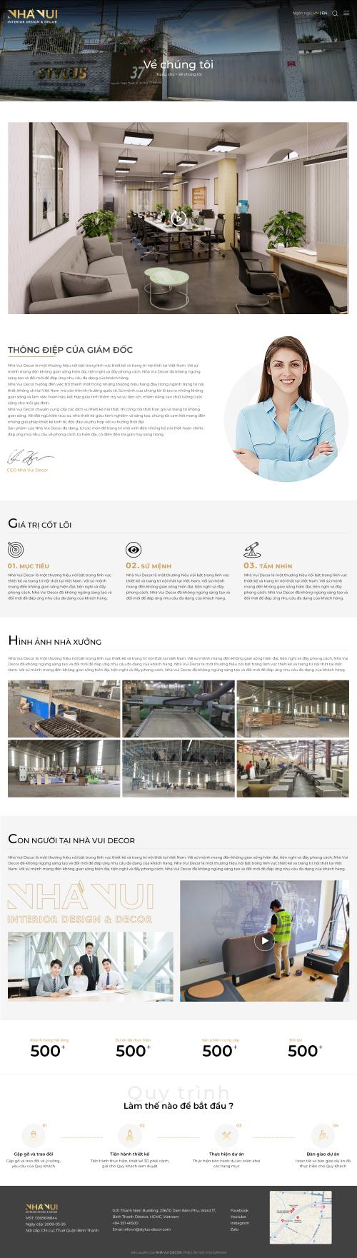 Nhà Vui Decor - Page giới thiệu