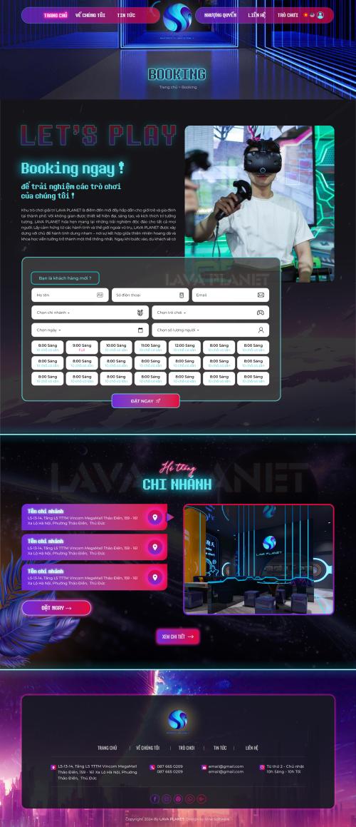 Lava-Page Booking